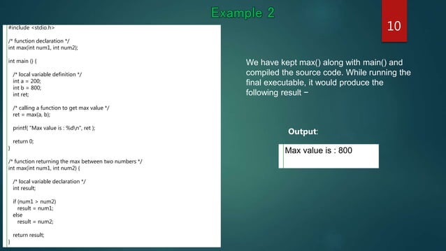 Presentation on Function in C Programming | PPTX | Web Development ...