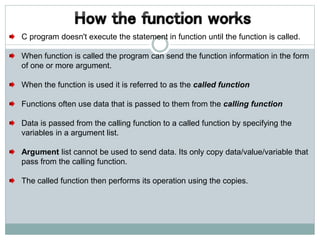 Function in c program | PPT