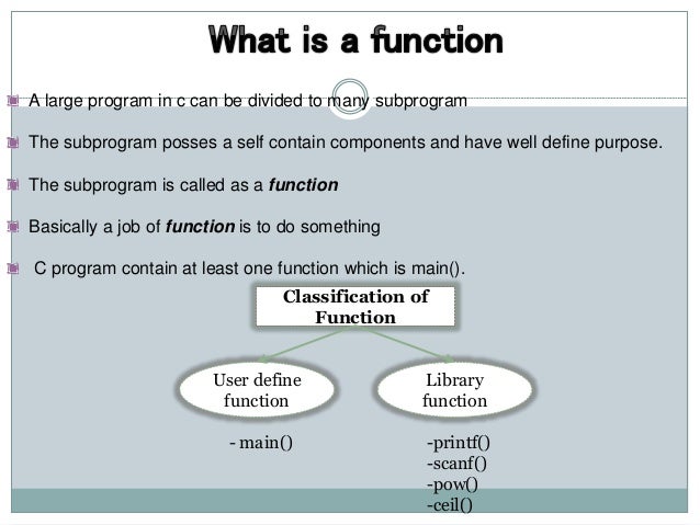 Function In C Program