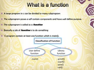 Function in C program | PPTX