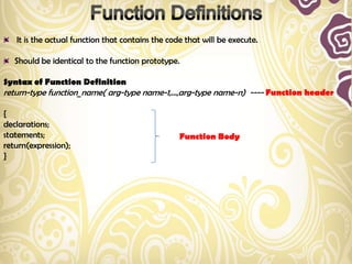 Function in C program | PPT