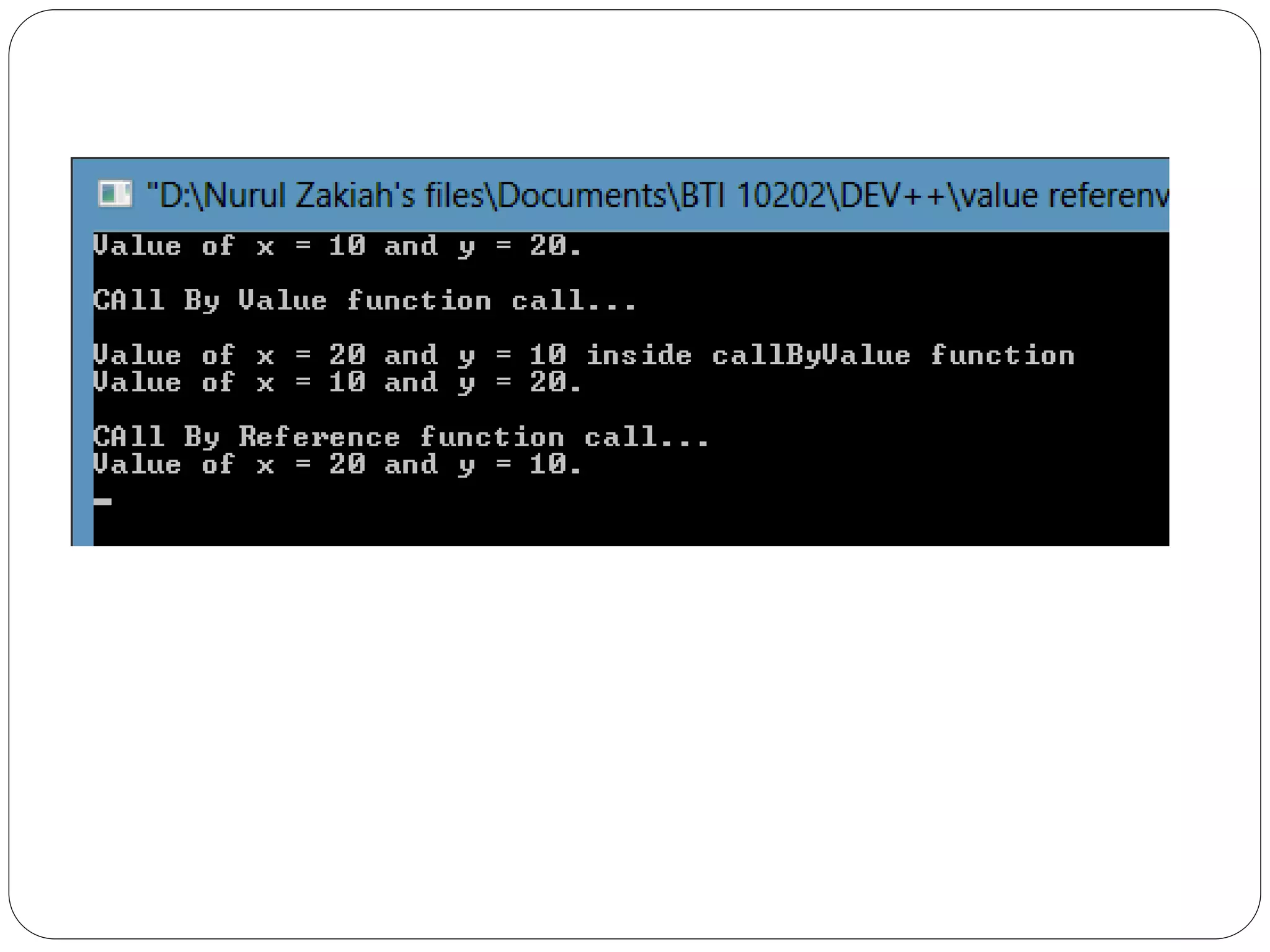 Function in c program