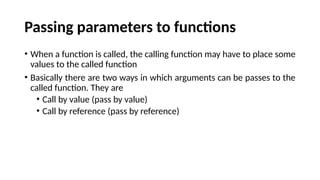 Comprehensive Guide to User Defined Functions in C Programming | PPTX