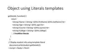 Function and Object in Java Script .pptx
