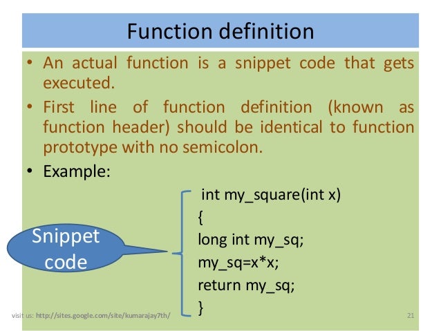 Function lecture