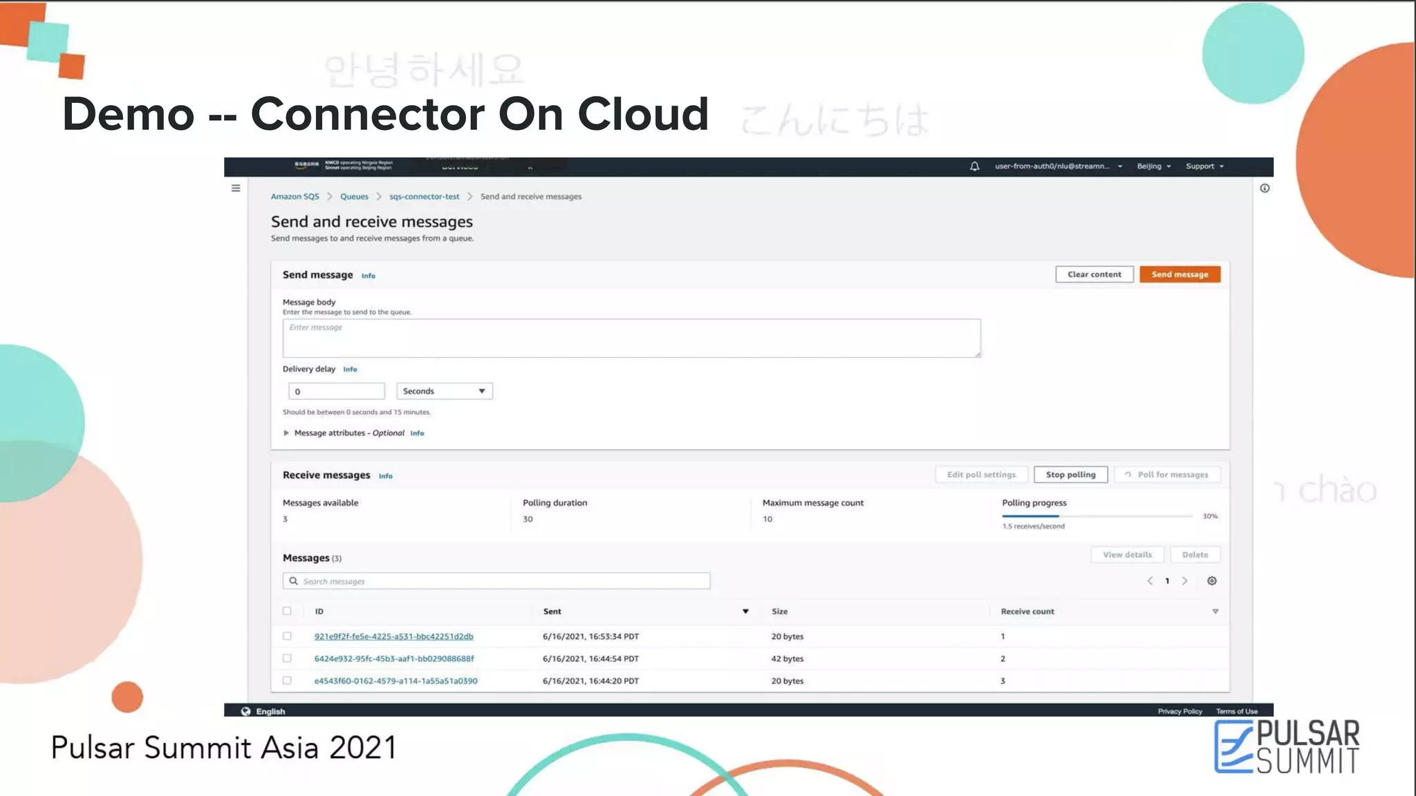 Demo -- Connector On Cloud 