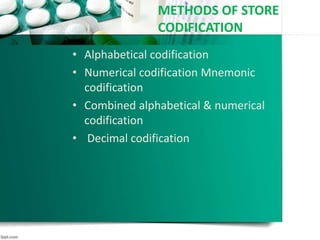 Alphabetical Codification System Function of drug store management & coding methods | PPTX