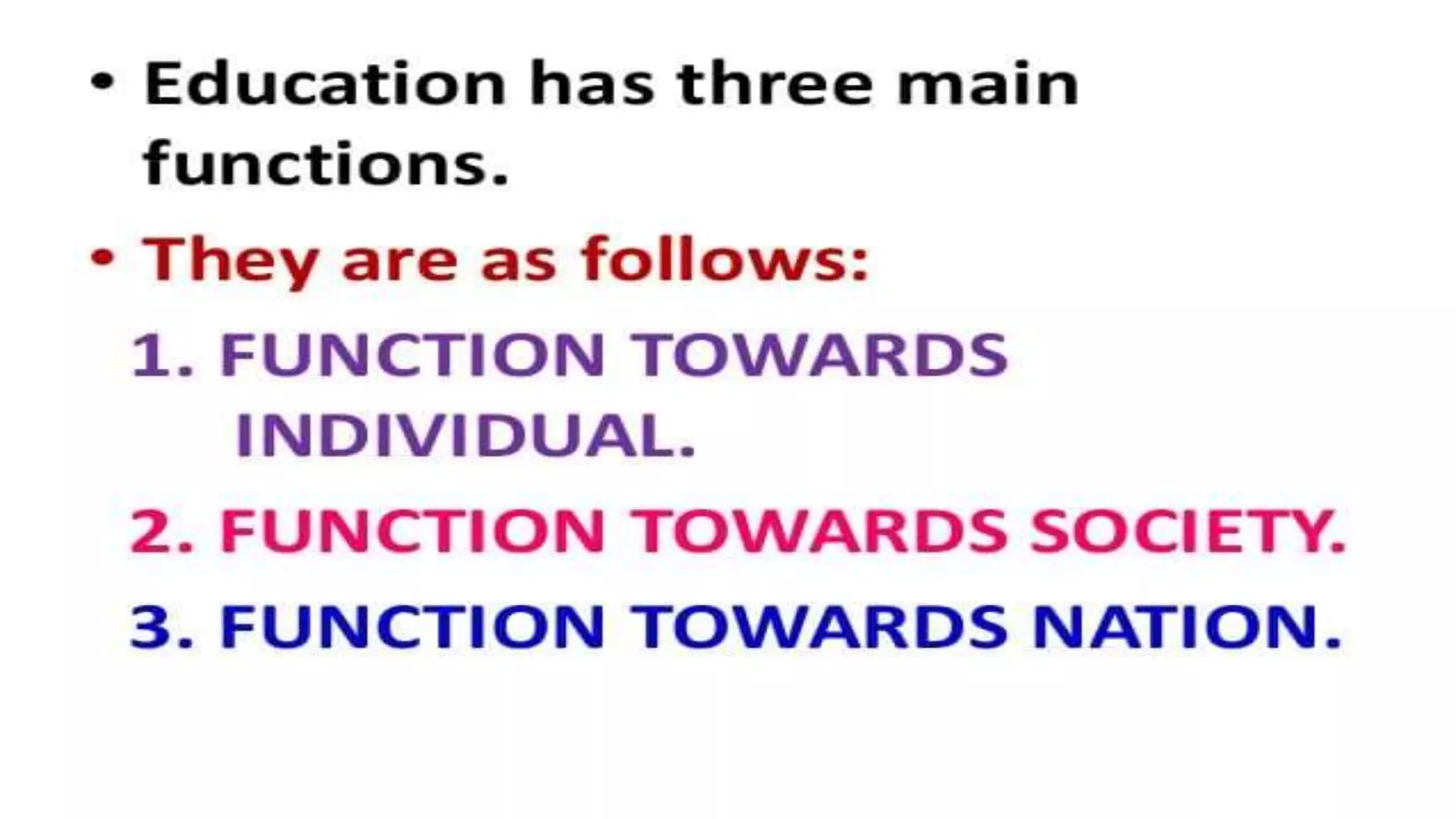 Function of education