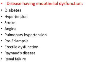 Function of endothelium in health and disease | PPTX