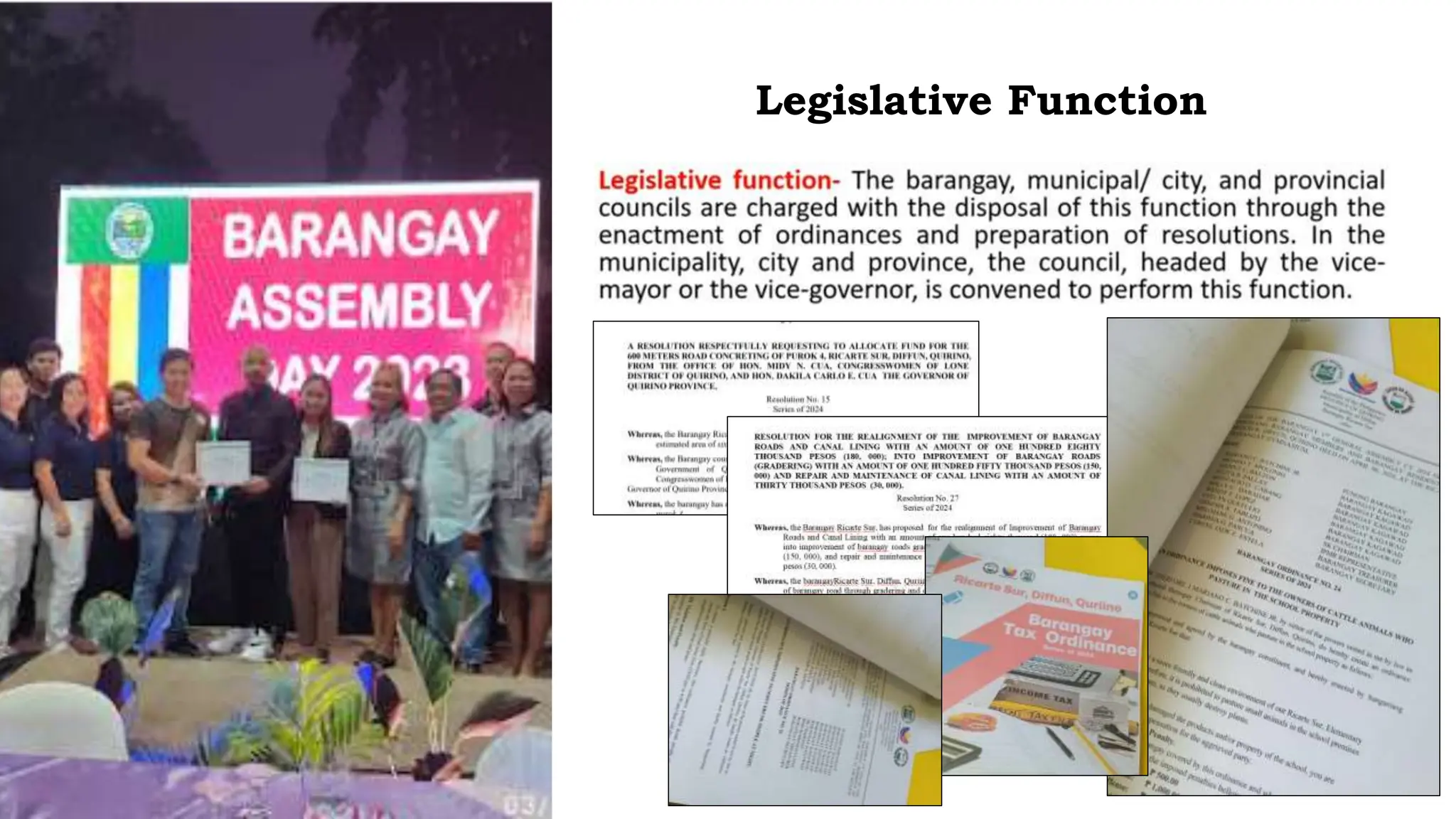 Legislative Function
 