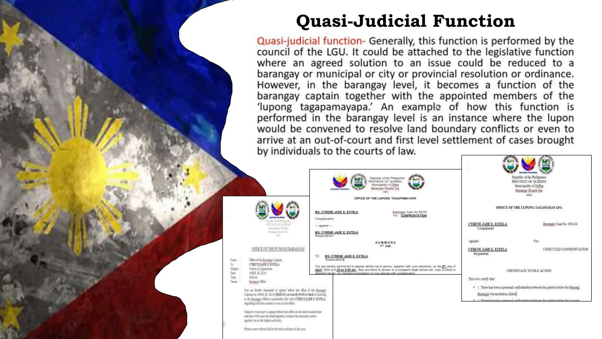 Quasi-Judicial Function
 