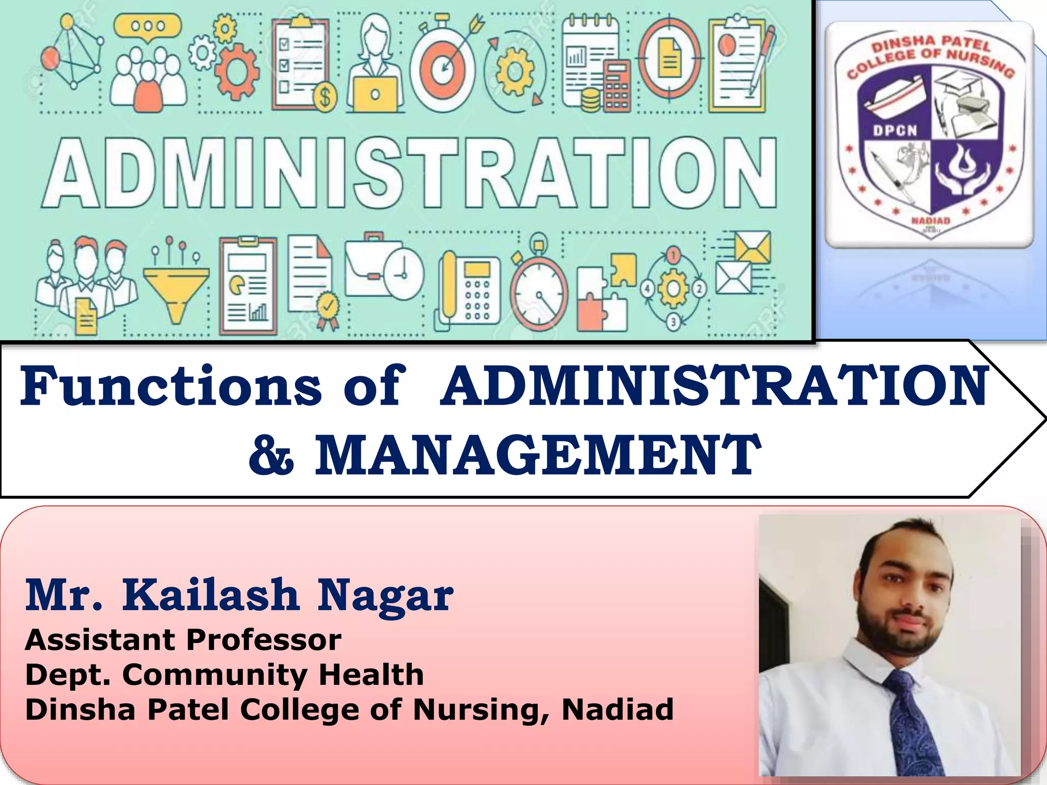 Functions of Administration and Management | PPTX