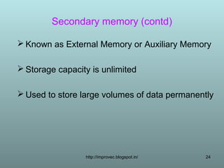 Memory 4 Function of memory.4to5