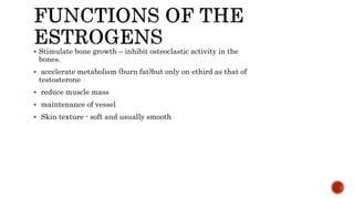 Function of ovarian hormones a report ppt | PPTX