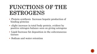 Function of ovarian hormones a report ppt | PPTX