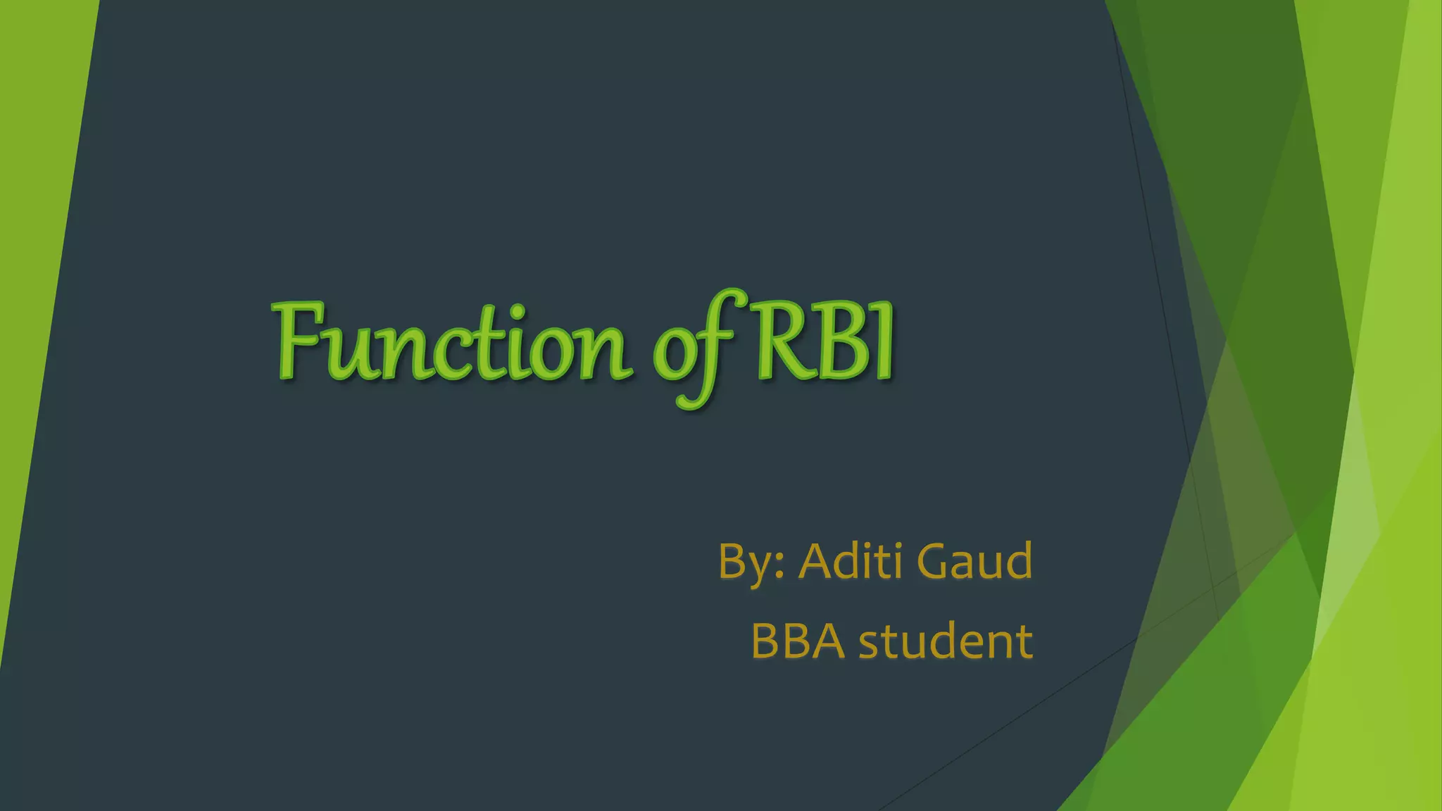 Function of rbi | PPTX