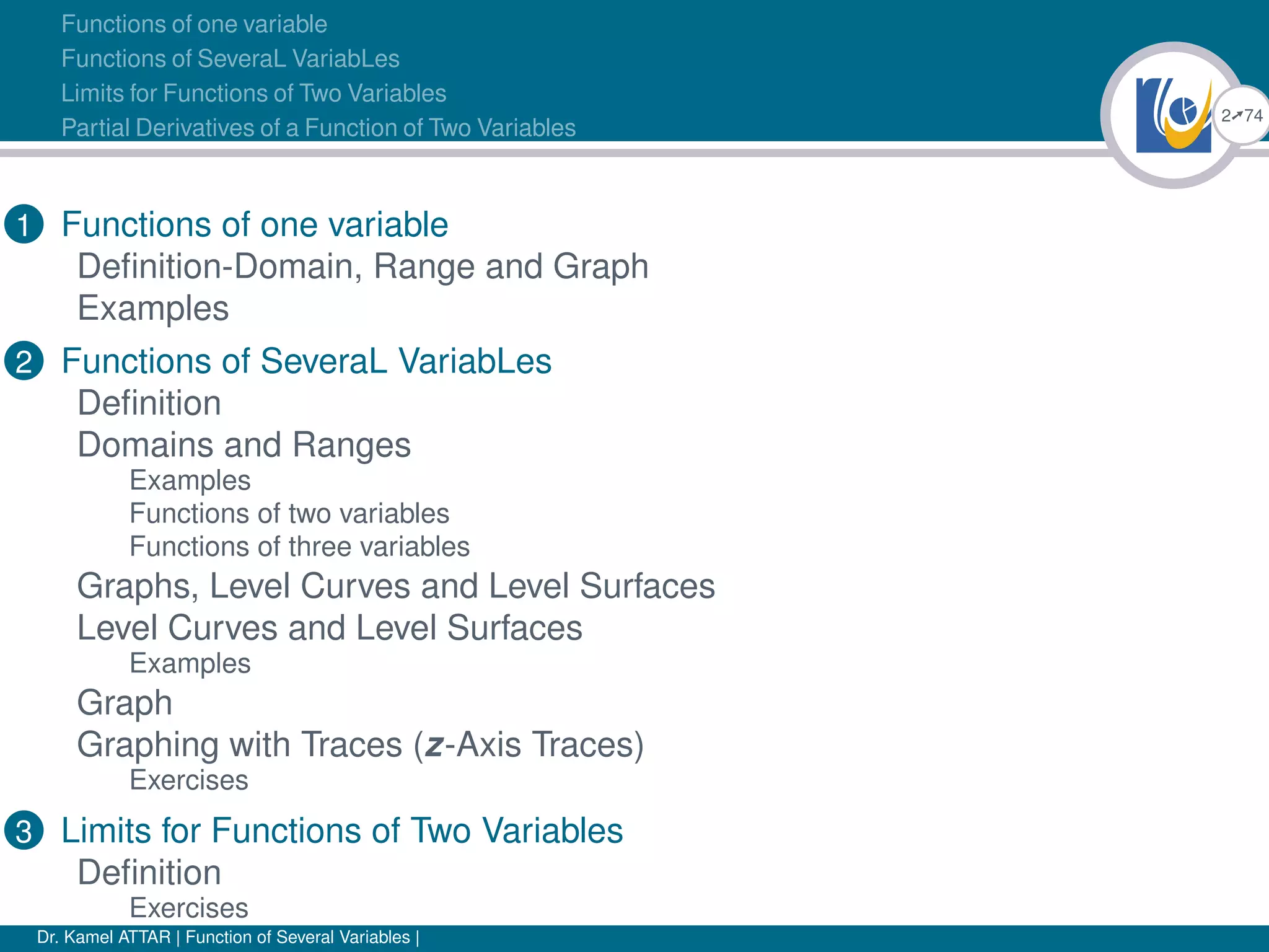Function of several variables | PDF | Programming Languages | Computing