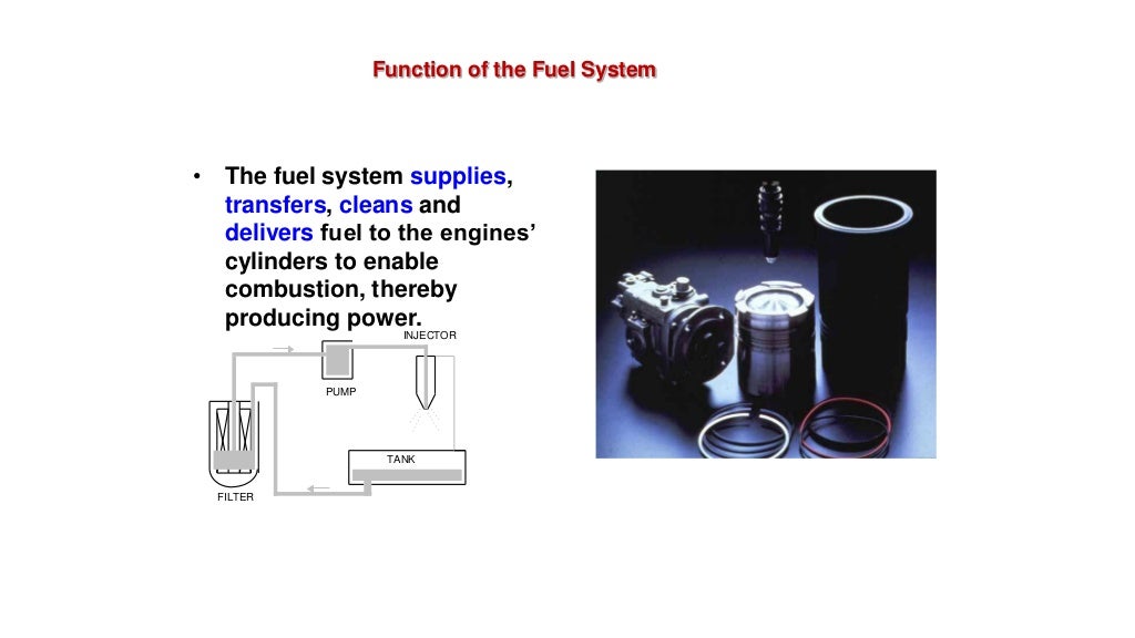 Functions Of The Fuel System
