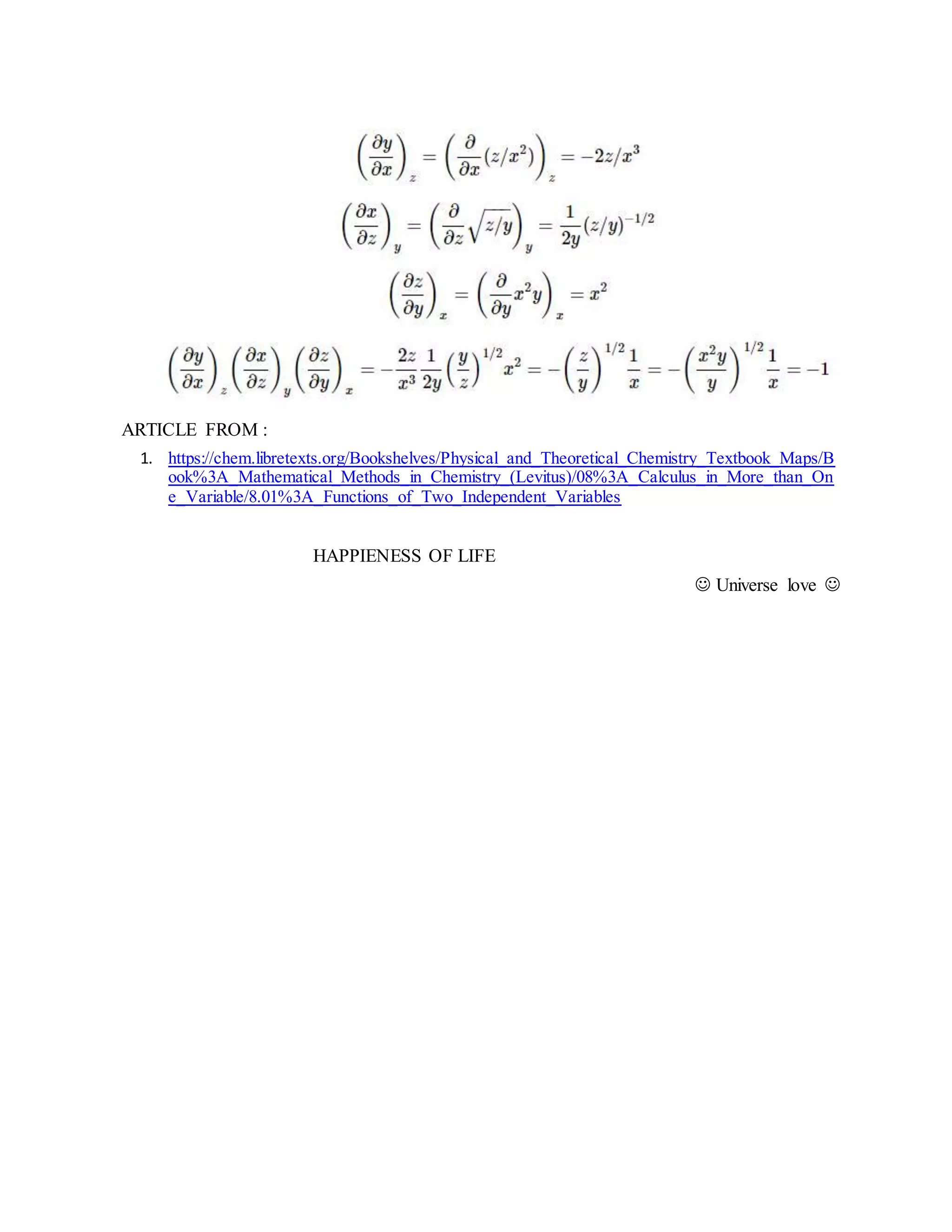 Function of two or more independant variable | DOCX