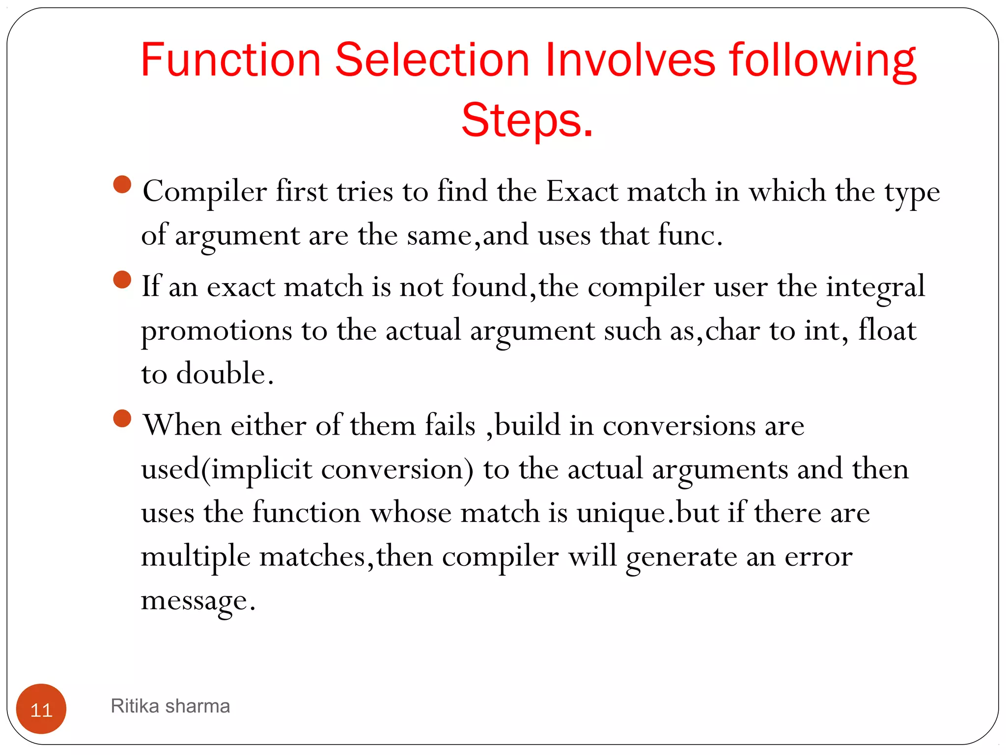Function overloading(c++) | PPT