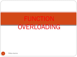 Function Overloading in C++ - DEV Community