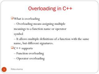 Overloading in C++