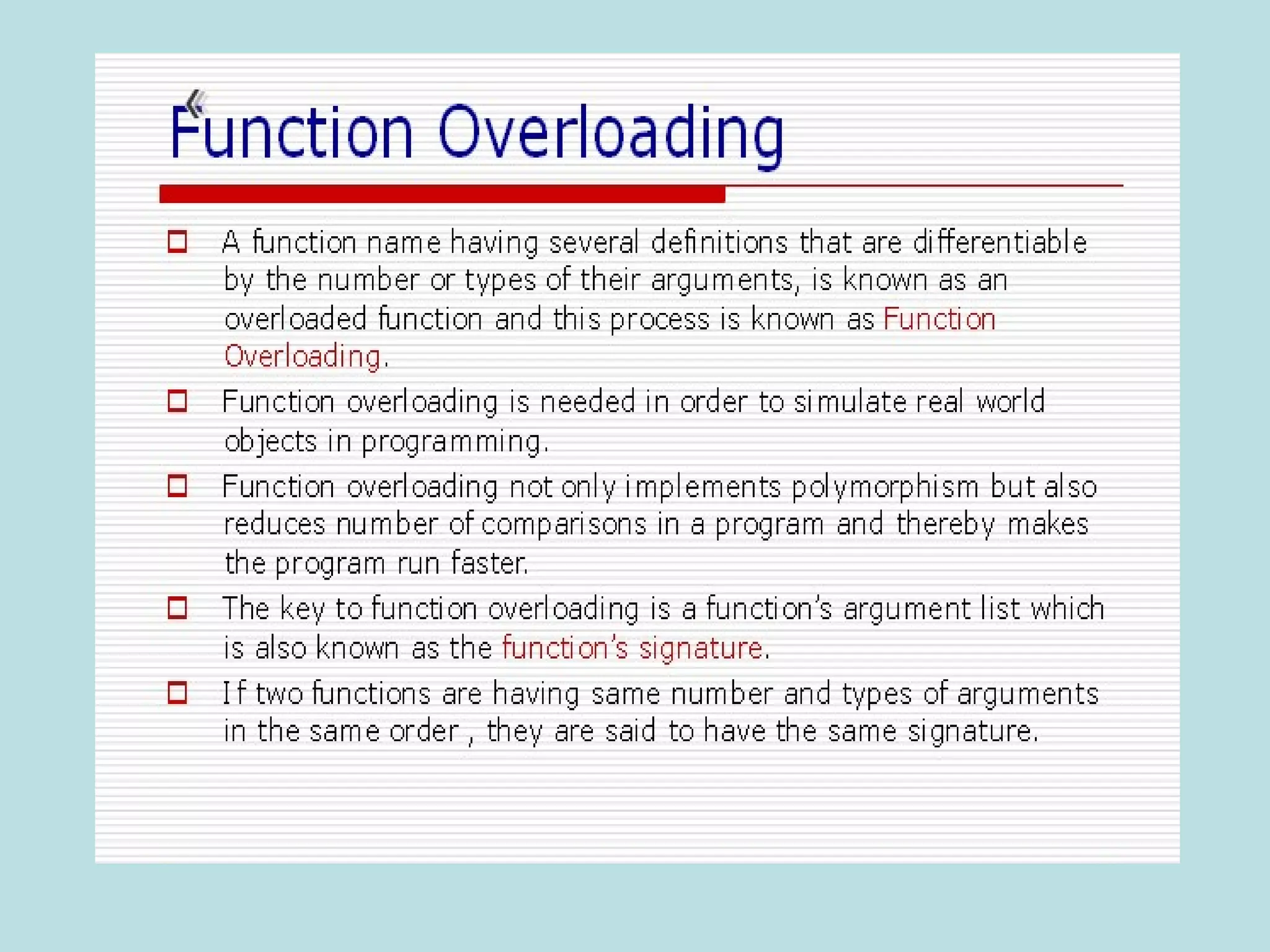 Function Overlaoding | PPT