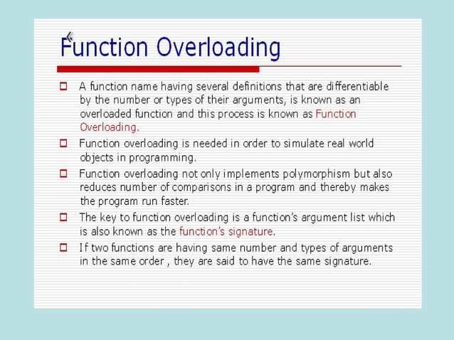 Function Overlaoding | PPT