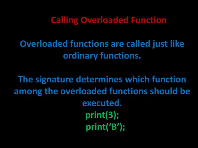 Function overloading | PPTX