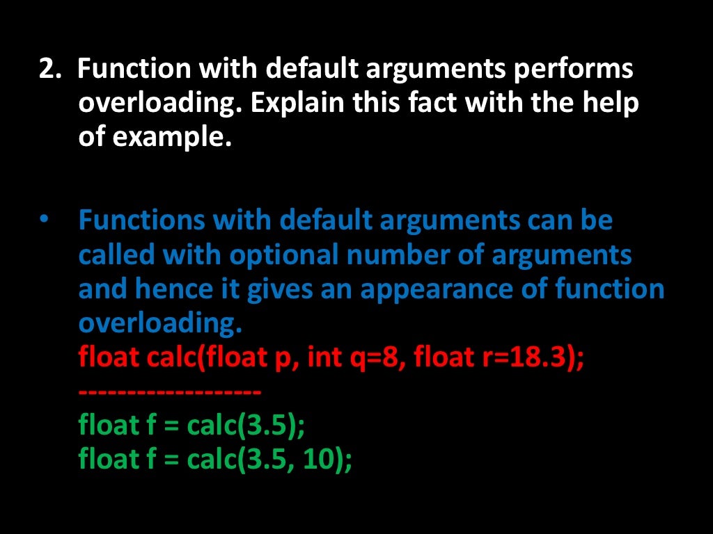 Function overloading