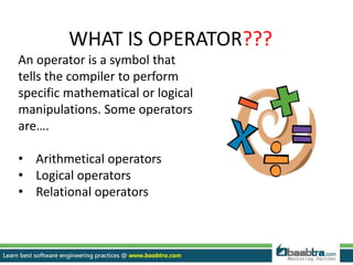 operator overloading in C++ | PPTX | Programming Languages | Computing