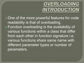 Function overloading | PPT