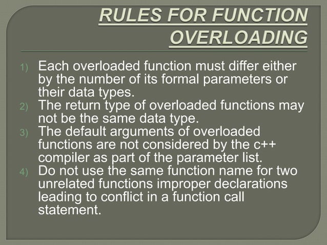 Function overloading | PPT