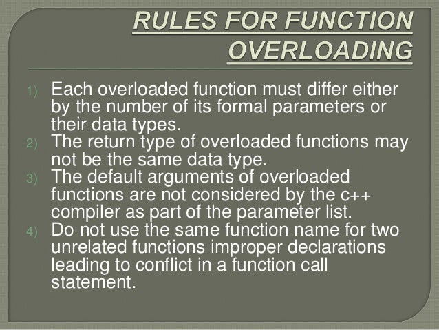 Function overloading