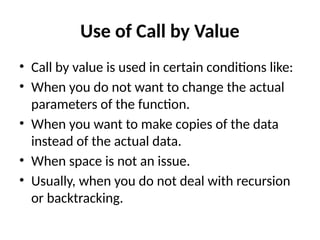 Function Overloading Call by value and call by reference | PPTX