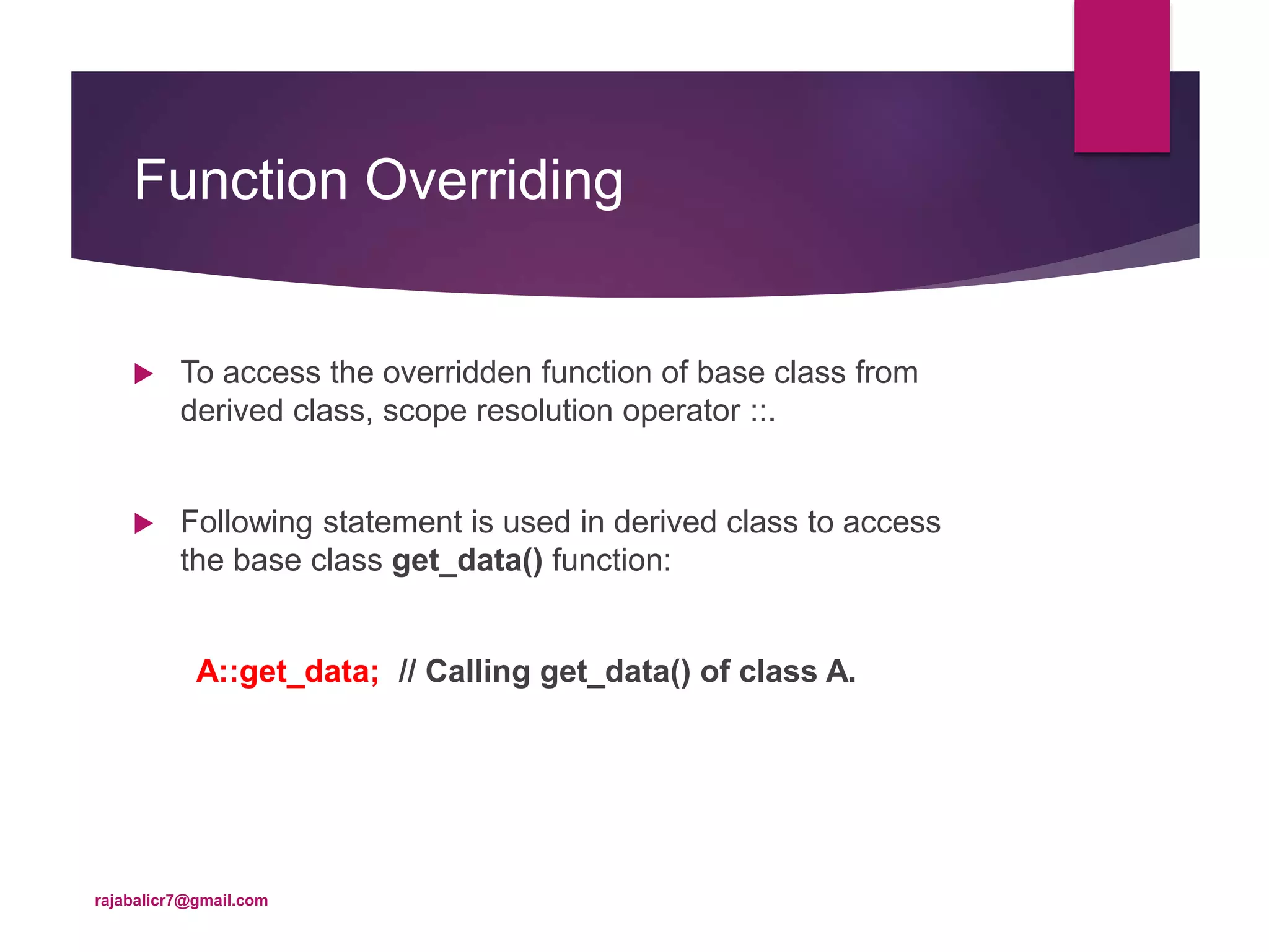 Function overloading and overriding | PPTX | Programming Languages ...