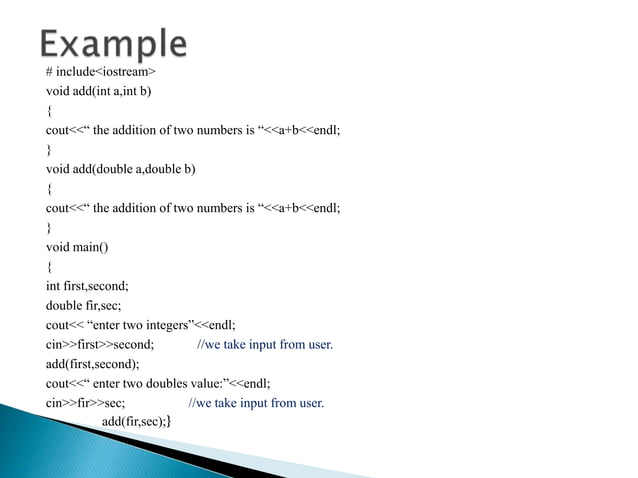 Function overloading in c++ | PPT