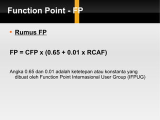 Software Measurement : Function Point | PPT