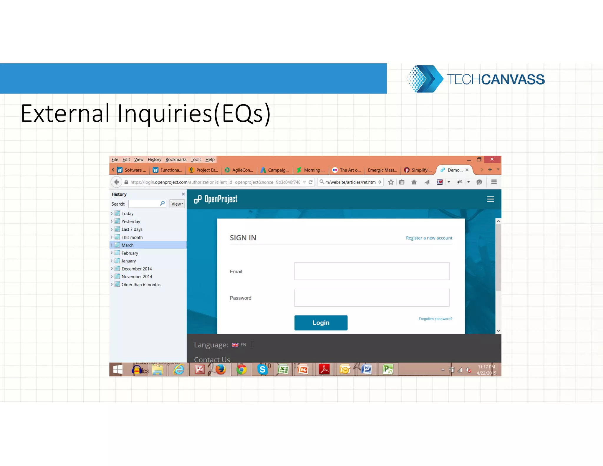 External Inquiries(EQs)
 