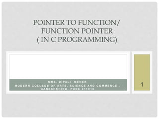 Function Pointer | PPT