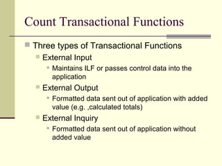 Function points analysis | PPT