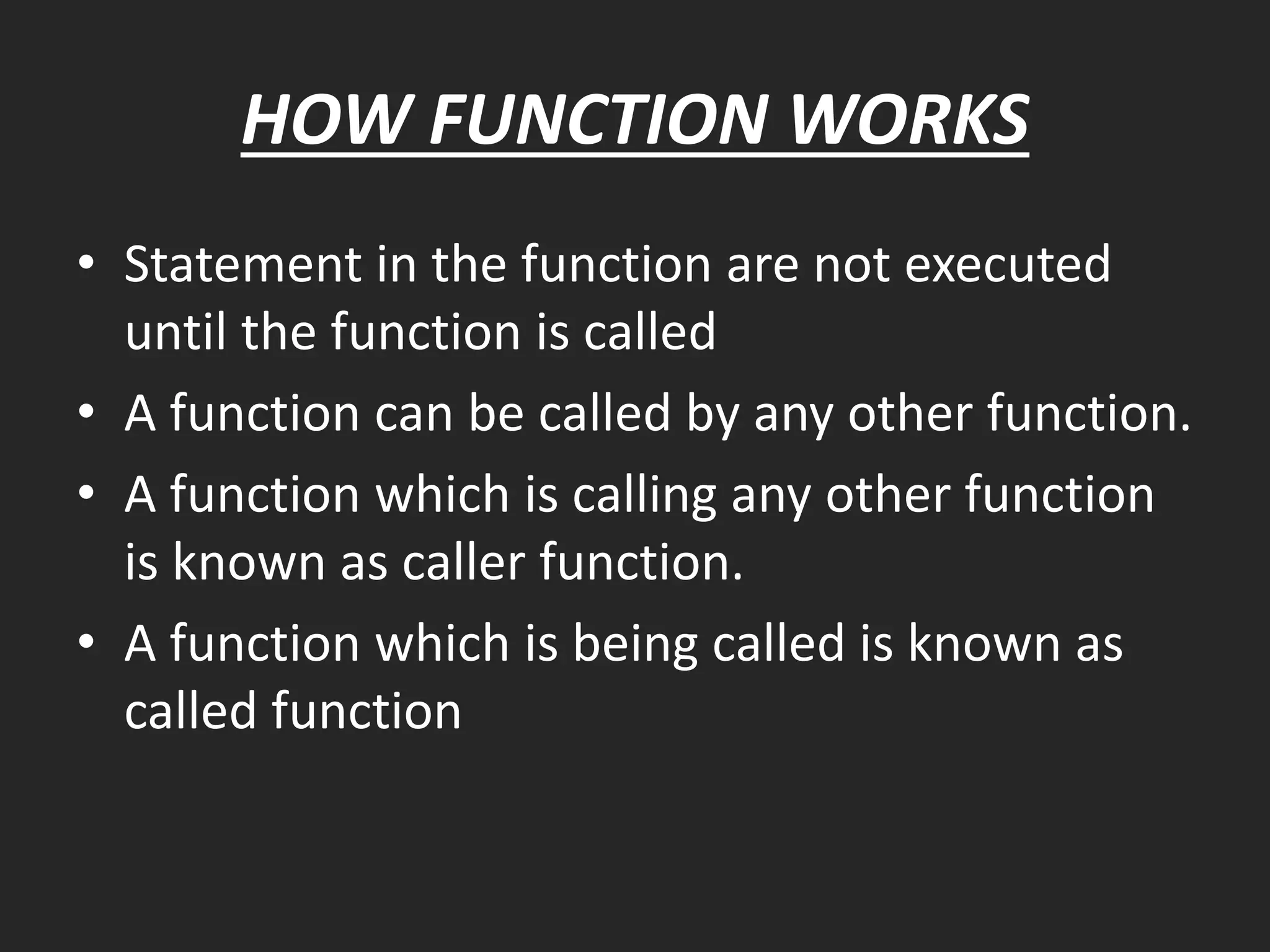 Functions in C - Programming | PPT
