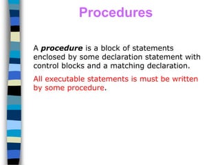 Function & procedure | PPTX