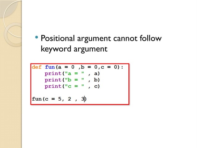 Functions Programming in Python Language | PPTX