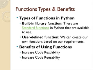 Functions Programming in Python Language | PPT