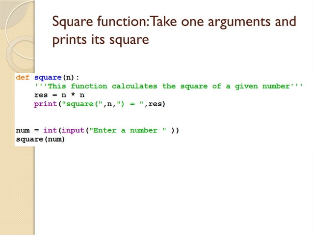Functions Programming in Python Language | PPTX