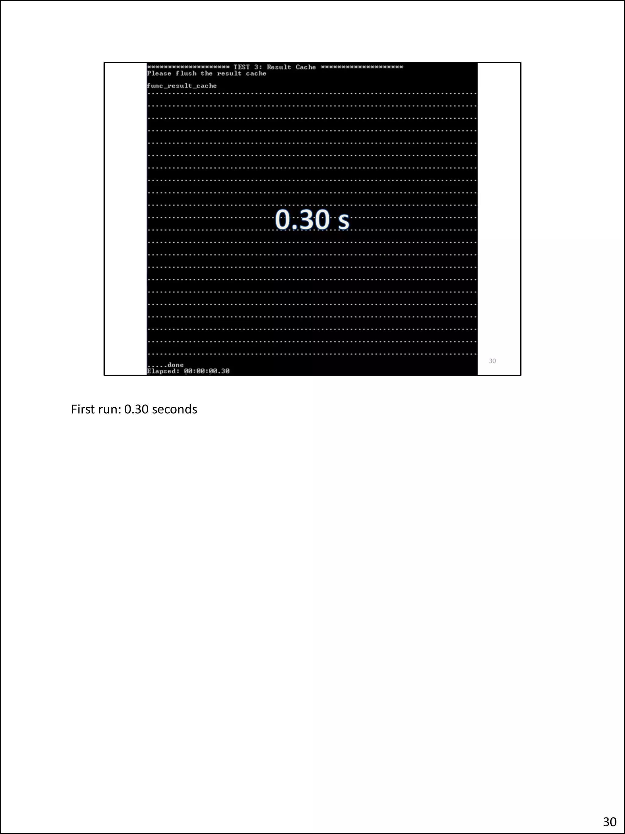 First run: 0.30 seconds
30
 