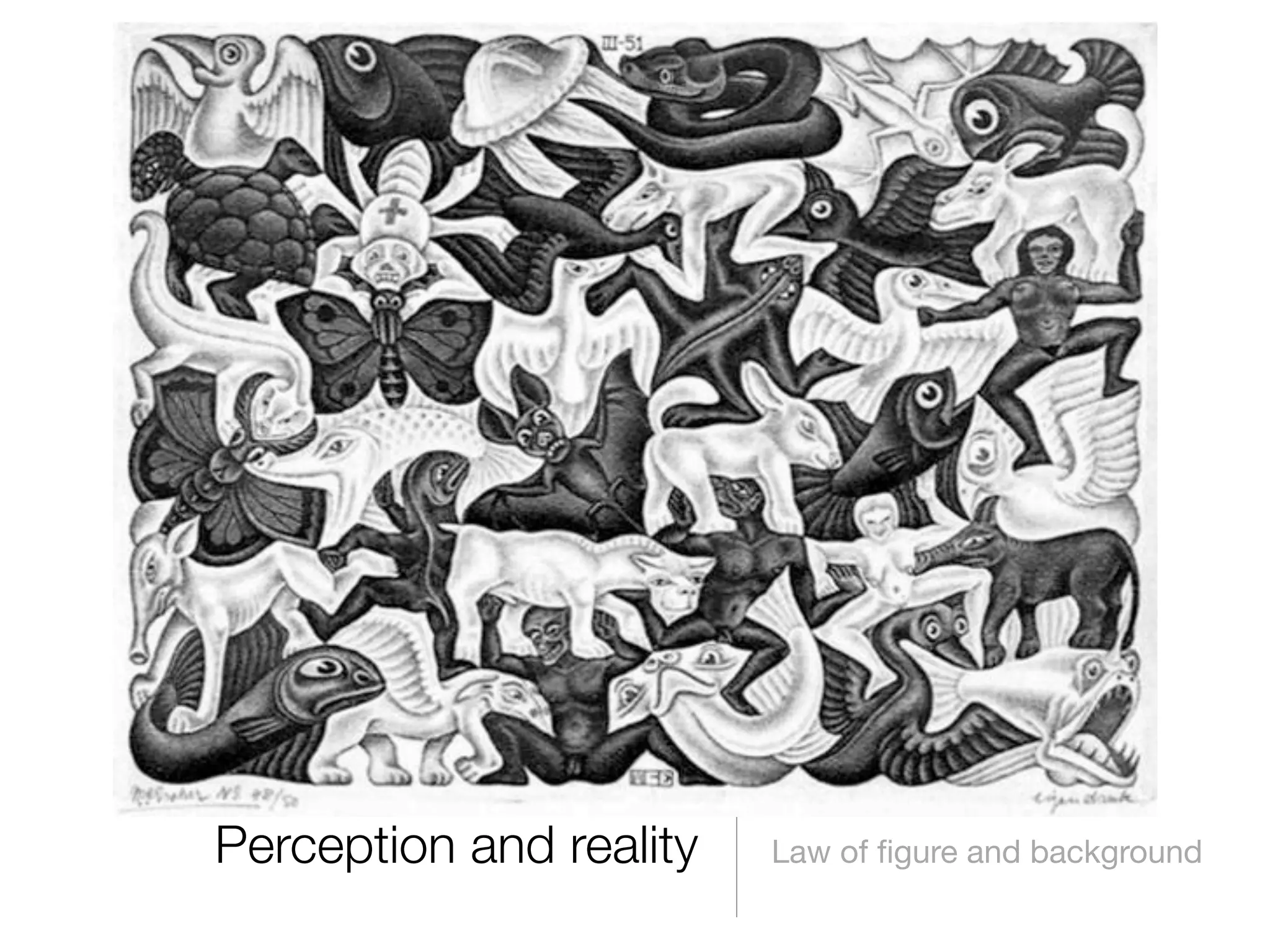 Perception and reality

Law of ﬁgure and background

 