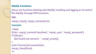 PHP FUNCTIONS | PPTX