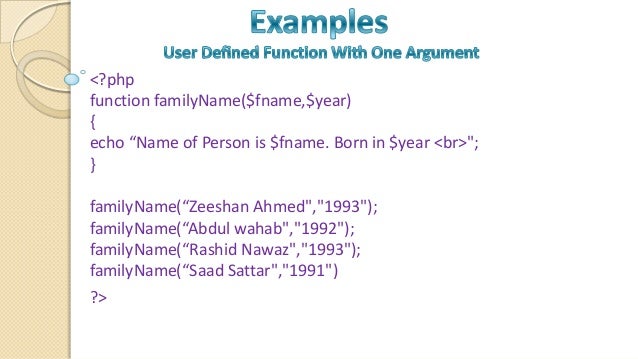 PHP FUNCTIONS